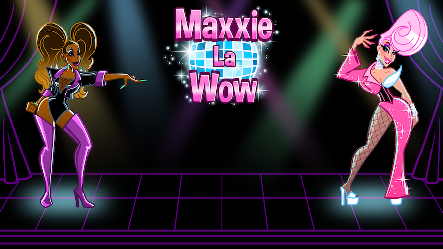 Dyna Bolical and Maxxie LaWow on a dark Stage